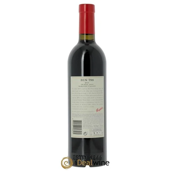 Barossa Valley Penfolds Wines RWT Bin 798 Shiraz (CBO à partir de 6 bts) 2022