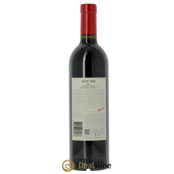 Barossa Valley Penfolds Wines RWT Bin 798 Shiraz (CBO à partir de 6 bts) 2023