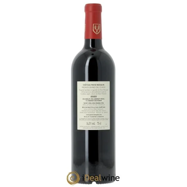 Château Pavie Macquin 1er Grand Cru Classé B (CBO à partir de 6 bts) 2022