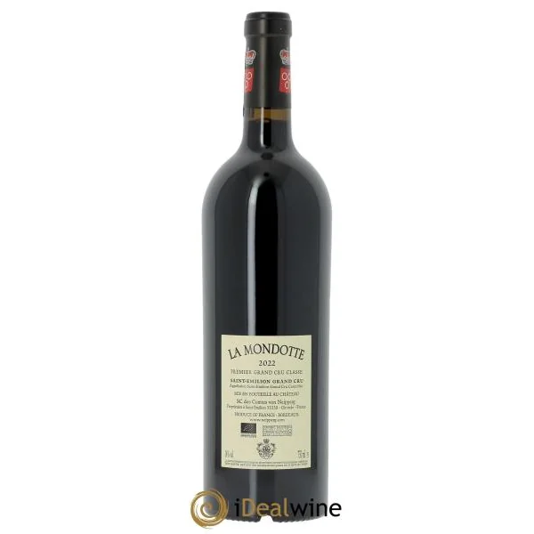La Mondotte 1er Grand Cru Classé B depuis 2012 (CBO à partir de 6 bts) 2022