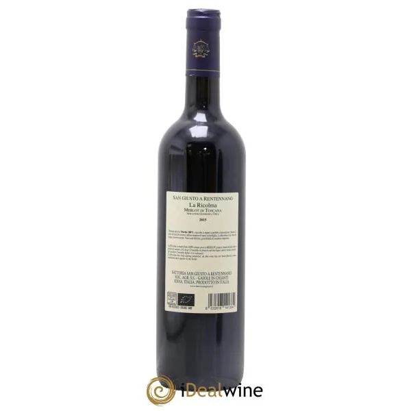 Merlot di Toscana IGT San Giusto A Rentennano La Ricolma Famille Martini di Cigala 2015