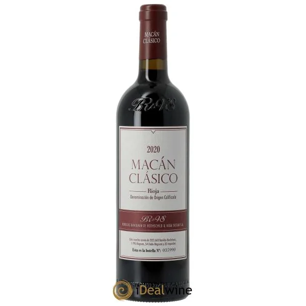 Rioja DOCa Macan Classico Benjamin de Rothschild u0026 Vega Sicilia S.A 2020