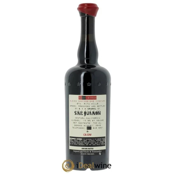 Santa Barbara Sine Qua Non Eleven Confession Syrah E Manfred Krankl 2020