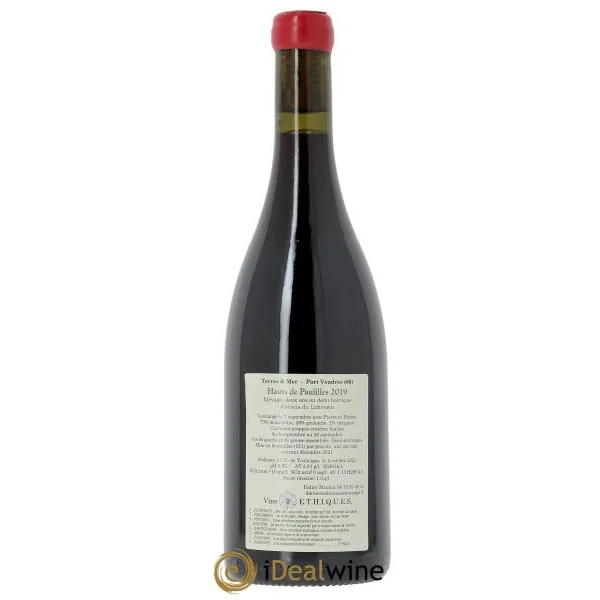Vin de France Terres u0026 Mer Hauts de Paulilles en Demi Barrique Didier Mouton 2019
